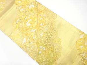 アンティーク　彩綾天井絵文織り出し袋帯（材料）